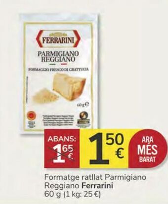 Supermercados Charter Queso rallado parmigiano reggiano ferrarini oferta