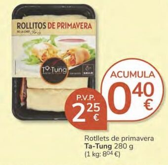 Supermercados Charter Rollitos de primavera ta tung oferta