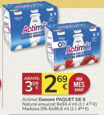 Supermercados Charter Actimel danone oferta