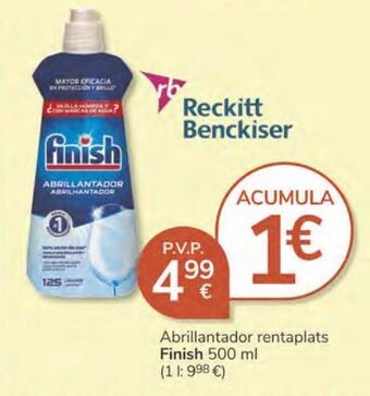 Supermercados Charter Abrillantador lavavajillas finish oferta