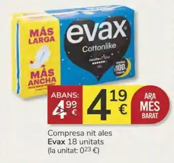 Supermercados Charter Compresas e noche evax oferta