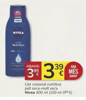 Supermercados Charter Leche corporal nutritiva piel seca - muy seca nivea oferta