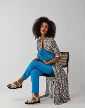 Roberto Verino Vestido camisero midi estampado círculos multicolor oferta