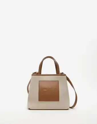 Roberto Verino Bolso shopping pequeño inés tejido natural oferta