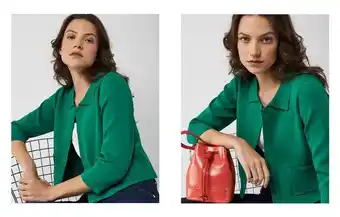 Roberto Verino Chaqueta corta punto verde oferta