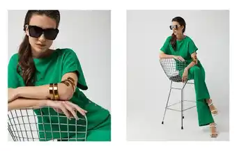 Roberto Verino Pantalón fluido recto verde oferta