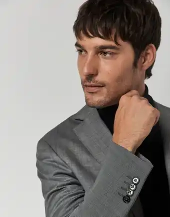 Roberto Verino Traje half canvas regular fit estructura bicolor negro/crudo oferta