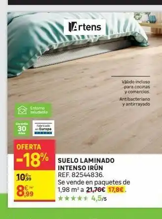 Leroy Merlin Artens válido incluso para cocinas y comercios antibacteriano y antirrayado entorno saludable garantie 30 as tabricado e oferta