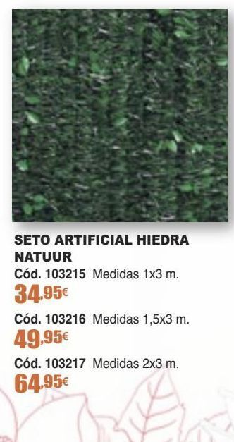 Ferrcash Seto artificial hiedra natuur oferta