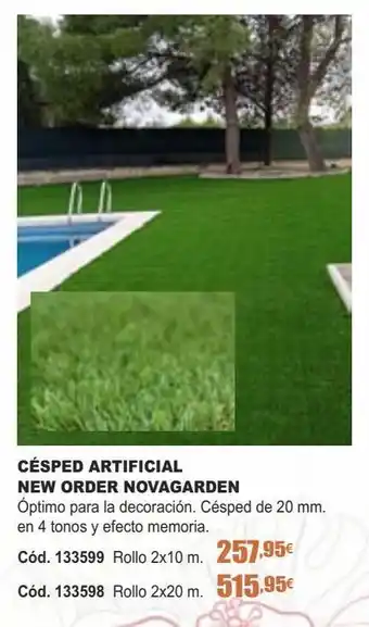 Ferrcash Césped artificial new order novagarden oferta