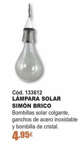 Ferrcash Lámpara solar simón brico oferta
