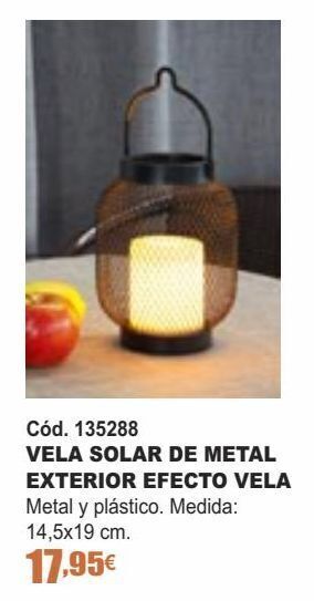 Ferrcash Vela solar de metal exterior efecto vela oferta