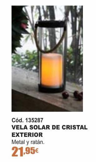 Ferrcash Vela solar de cristal exterior oferta