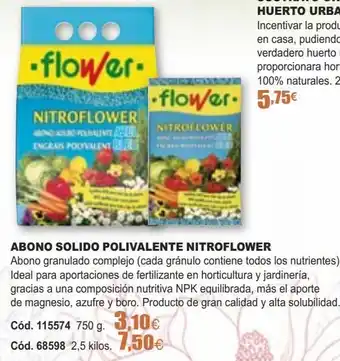 Abono solido polivalente nitriflower flower