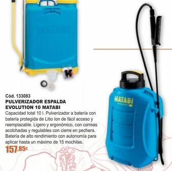 Ferrcash Pulverizador espalda evolution 10 matabi oferta