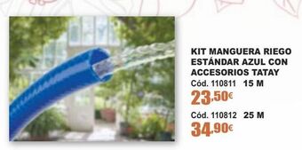 Ferrcash Kit manguera riego estándar azul con accesorios tatay oferta