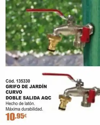 Ferrcash Grifo de jardín curvo doble salida aqc oferta