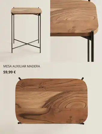 ZARA HOME Mesa Auxiliar Madera oferta