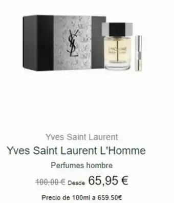 Perfumerías Júlia Yves Saint Laurent L'Homme oferta