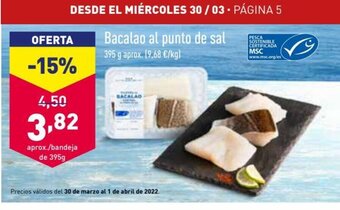 ALDI Bacalao al punto de sal oferta