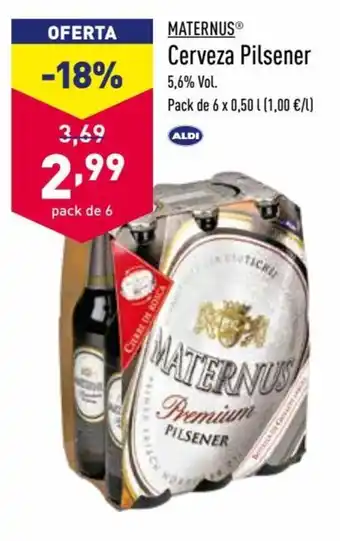 ALDI Maternus Cerveza Pilsener oferta