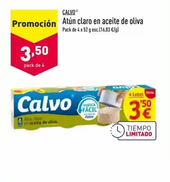 ALDI Calvo Atún claro aceite de oliva oferta