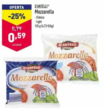 ALDI D'Antello Mozzarella 125g oferta