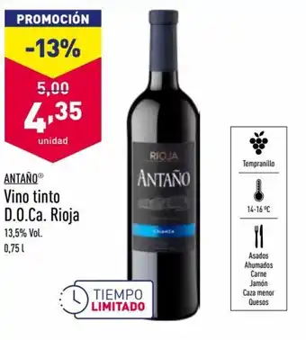 ALDI Antaño Vino tinto oferta