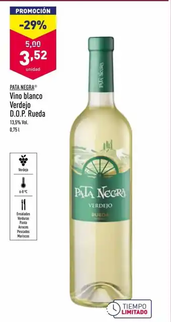 ALDI Pata Negra Vino blanco Verdejo D.O.P. Rueda oferta