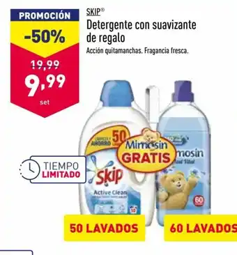 ALDI Skip Detergente con suavizante de regalo oferta