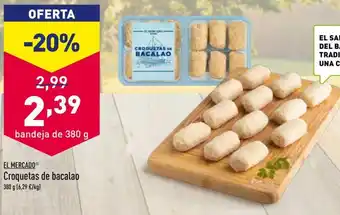 ALDI El Mercado Croquetas de bacalao 380g oferta