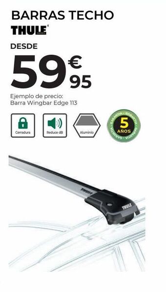 Feu Vert Barras de techo thule oferta