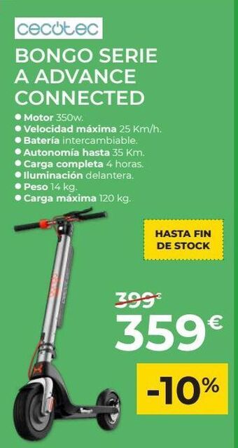 Feu Vert Patinete eléctrico cecotec oferta