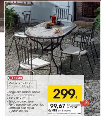 Eroski Mesa oval comedor eroski oferta