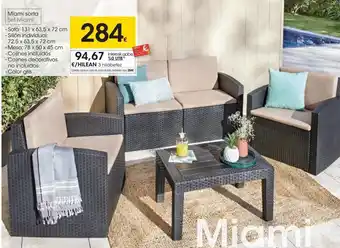 Eroski Sofá + sillón individual + mesa oferta