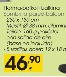 Eroski Sombrilla pared-balcón oferta