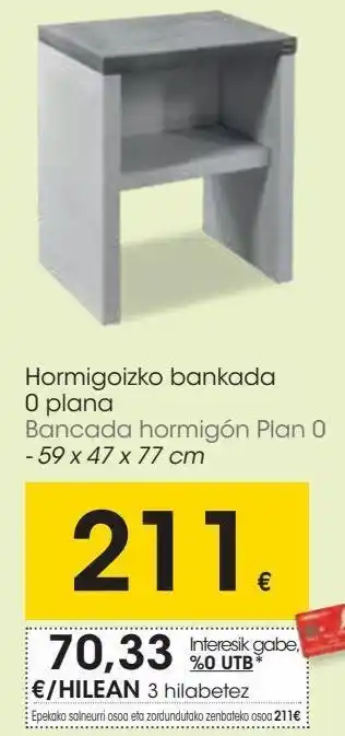 Eroski Barbacoa hormigón plan 0 eroski oferta