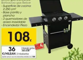 Eroski Barbacoa a gas oferta