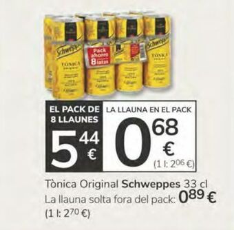 Consum Tónica original schweppes oferta