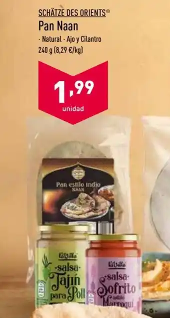 ALDI Schatze Des Orients Pan Naan 240 g oferta
