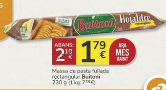 Consum Massa de pasta fullada rectangular buitoni oferta