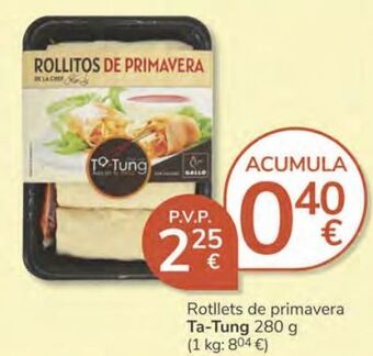 Consum Rotllets de primavera ta-tung oferta