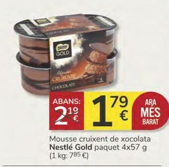 Consum Mousse cruixent de xocolata nestlé gold oferta