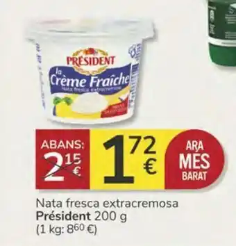 Consum Nata fresca extracremosa président oferta