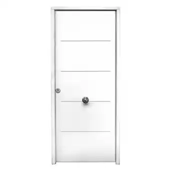 Brico Depôt Puerta de entrada saga multi blanca derecha 210 x 90 cm oferta