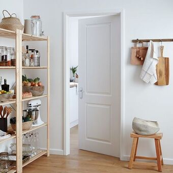 Brico Depôt Puerta camargue lacada blanca derecha 203 x 72,5 cm oferta