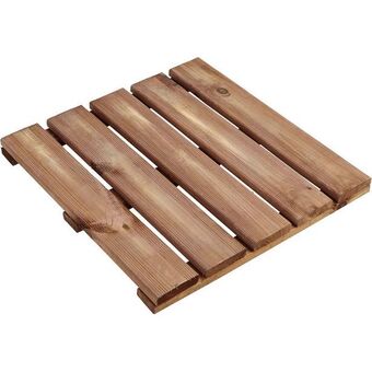 Brico Depôt Loseta de madera 50 x 50 x 4 cm marrón oferta