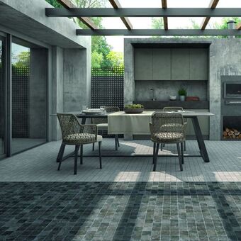 Brico Depôt Pavimento cerámico cedeira negro 33 x 33 cm oferta