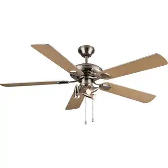 Brico Depôt Ventilador de techo con luz tioga 5 aspas reversibles oferta