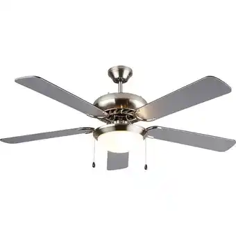 Brico Depôt Ventilador de techo con luz velva 5 aspas reversibles oferta